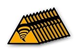 ISO 7010 W074 Tornado Warning Sticker | Weather Alert Sign | Safety Decal | Emergency Preparedness | Storm Caution | 10 Pack