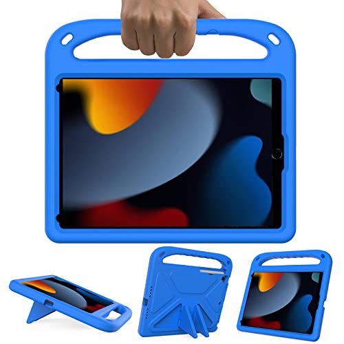 Funda para niños de iPad 10.2 ligera para viajes y juegos escolares azul