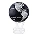 Produktbild MOVA Globus, Schwarz und Silber 4.5" mit Sockel, solarbetriebener drehbarer Globus, einzigartiges Geschenk und Heim- oder Schreibtischdekoration für Männer, Frauen, Kinder