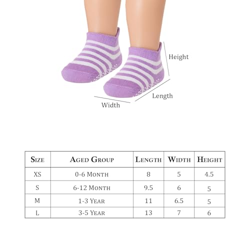 Image of MOMISY Baby Girl Boys children Non Slip Socks Toddlers Infant Warm Cotton Stretch Anti skid Socks-6 Pairs
