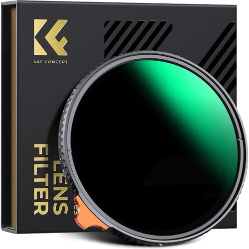 K&F CONCEPT ND Filter 62mm Variabler Graufilter ND2-400 (1-9 Blenden) | Optikglas mit 28-lagiger Nano-Beschichtung,HD Bild,kratzfest,wasserdicht,Nano-Xcel,FN722