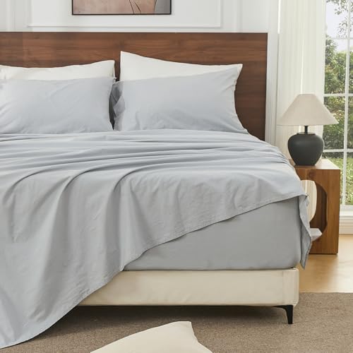 Image of Bedlifes 100% French Linen Queen Bedding Set - 18-24 inch Extra Deep, 4-Piece | Soft & Durable, Breathable & Cooling, Flax Linen Sheet, OEKO-TEX Certified, Moisture Wicking, Easy Care, Machine Washable