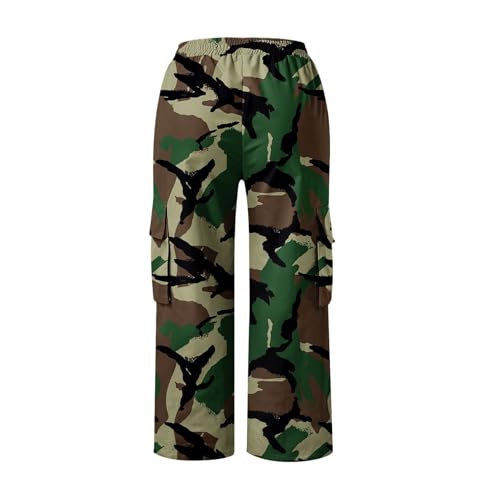 Women's Cargo Capris Pants Loose Casual Hiking Trousers Lightweight Travel Summer Camouflage Cropped Pants Pockets3