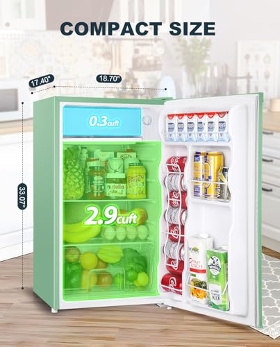 Upstreman BR321 3.2 Cu.Ft Mini Fridge With Freezer, Single Door Mini Fridge, Dorm Fridge, Adjustable Thermostat, Mini Refrigerator thumb #2