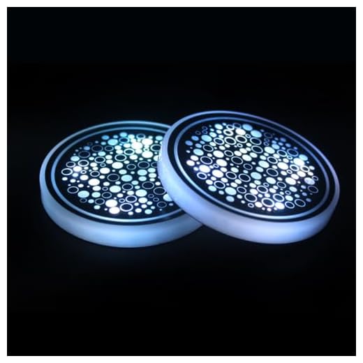 Auto LED Untersetze, LED Autotassenhalter Becherhalter Lichter, Leuchtende Getränkeuntersetzer aus Acryl fürs Auto mit USB Aufladung für Alle Modelle