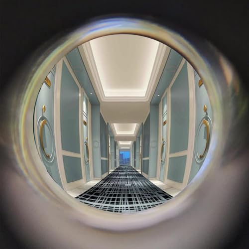 Türspion, 1 Set Türspion Aus Zinklegierung, Mit Bohrer, mit Sichtschutzabdeckung, Weitwinkel 220°, für Zuhause, Büro, Hotel, Silber