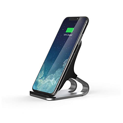 usbepower - Gamma Air Pad Qi - Caricabatterie Wireless da 10 Watt - Compatibile con iPhone X,XS,XR, iPhone 8, Samsung S9, Note 9, S8, S7.