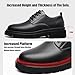 Men's Vintage Leather Lace Up Platform Oxfords Shoes Black Round Toe Soft Rubber Sole Non-Slip Waterproof Business Formal Derby Dress Shoes (Black,12)