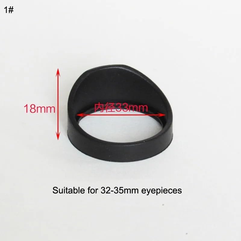Microscope 2pcs/Set 34mm Diameter Rubber Eyepiece Cover Eyeguards Stereo Microscope(2pcs x Number 1)