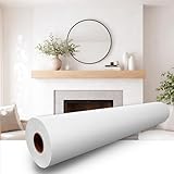 Qorqeous White Travertine Peel and Stick Wallpaper, Natural Stone Texture Vinyl Wall Panels, Waterproof Renter Friendly, 23.6' x 118', TV Accent Wall, Bathroom, Foyer, Coffee Shop Decor