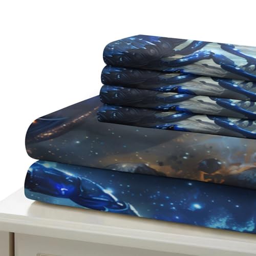 Housse de couette imprimé en 3D avec fermeture éclair pratique King - 7
