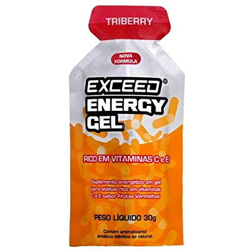 Gel de Carboidrato Exceed Energy Gel Triberry Caixa com 10 Unidades