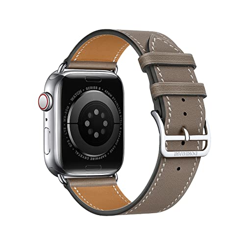 DONEGANI LB1 for Apple Watch Strap Ultra 2 Se 10 40mm 44mm 46mm 42mm 45mm 41mm 38mm 49mm Series 10 9 8 7 6 5 4 3 Band Women Men Leather Concrete - Image 2
