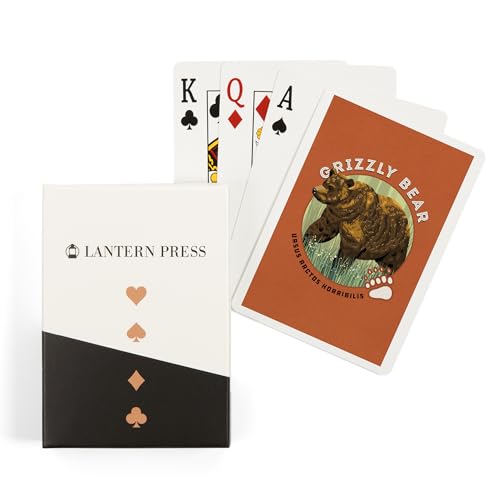 Lantern Press Grizzly Bear naipes póker 52 cartas