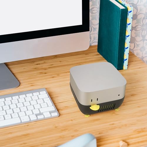 Soporte Mac mini M4 de ABS con botón frontal de encendido y base antideslizante 6