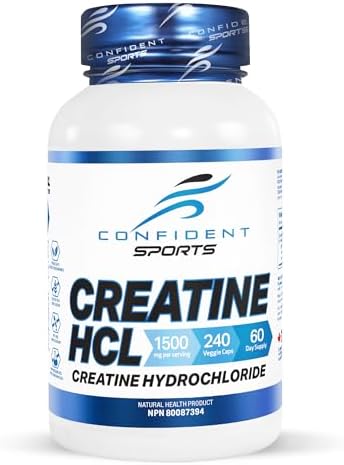 CONFIDENT SPORT Creatine HCl Capsules - 100% Pure Creatine HCl - ...