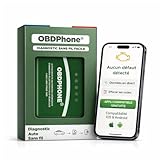 Lecteur OBD2 Bluetooth OBDPhone® - Valise Diagnostic Voiture Multimarque - Lecture & Effacement Codes Défaut Moteur - Données du Moteur en Direct - iOS & Android - Support Français 24/7 + Offre IA