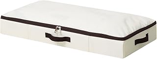 iwill CREATE PRO 75 * 38 * 10 cm, Starre Aufbewahrungsbehälter für Kleidungsstücke unter dem Bett, zusammenklappbar und waschbar, weicher Reißverschlussdeckel, Beige