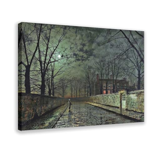 Impression sur toile Grimshaw clair de lune argenté déco bureau et salon