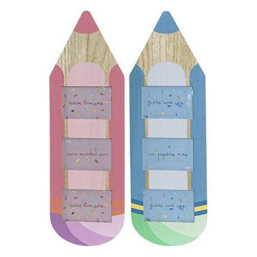 Dekodonia S3010137 Marco De Fotos Madera Cristal, Multicolor, 10 X 15 Cm, 2 Pcs
