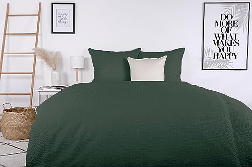 Waldfauna Bettbezug-Set Smaragdgrün - Wendbare Bettwäsche Aus Polybaumwolle