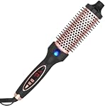 Curling Iron Thermal Brush 1.5 Inch Global Voltage Travel-Friendly with Digital Display Temperature Ceramic Tourmaline Ionic Quick Heated Round Bush Suitable for Medium and Long Hair