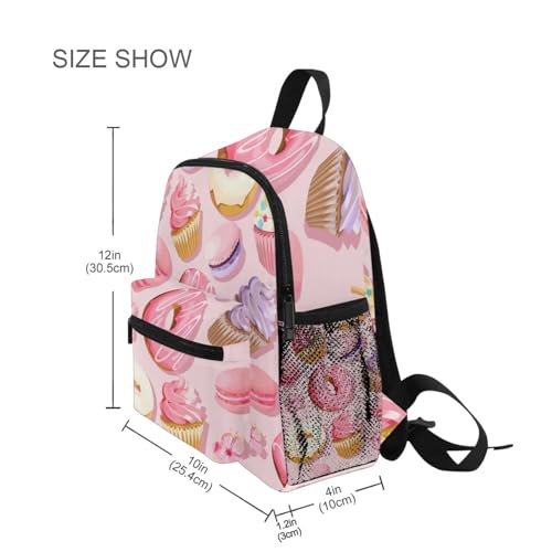 Toddler Backpack Cupcakes-donuts Print Preschool Bookbag Kindergarten School Bag, 12.6" H, Medium4