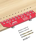 TANYO 11 Hole Shelf Pin Jig, Adjustable Shelf Hole Jig with 1/4