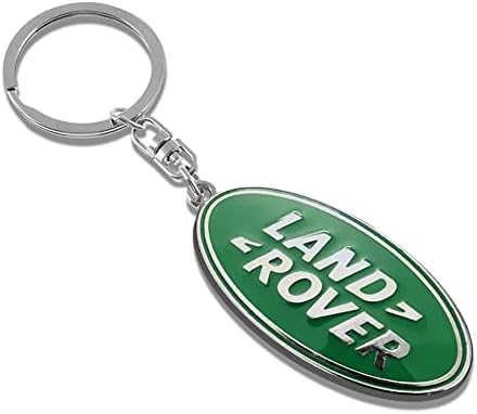JIAWUP Zinc Alloy Keychain for Land Rover, Metal Chrome Key Chain Keyring for Car Vehicle Motorcycle Bicycle Family Office