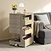 CDDUOLA Mobile Storage Cart with 4 Drawers, Art Storage Organizer with Multi-Layer Sorage, Portable Caddy Storage Cabinet Trolley for Salon, Kitchen, Living Room, Khaki