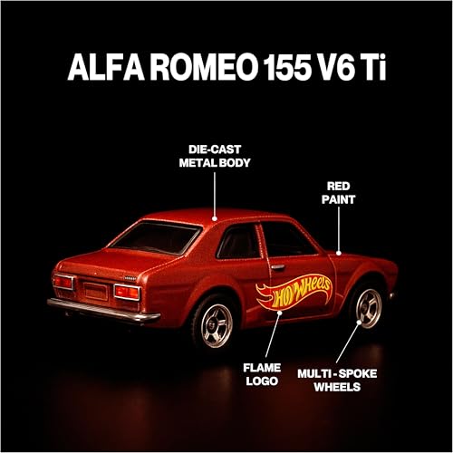 Image of Hot Wheels Collector Edition | Premium Die-Cast Metal Car for Kids & Collectors | Rare One-Time Release Model for Boys | No Restock Limited Edition (Alfa Romeo 155 V6 Ti)