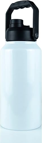 Miniatura 3 de Hogg Jarra sublimable con revestimiento blanco de 100 onzas. Bricolaje, personalizable, añade logotipo, vinilo, tinta de alcohol o purpurina y epoxi