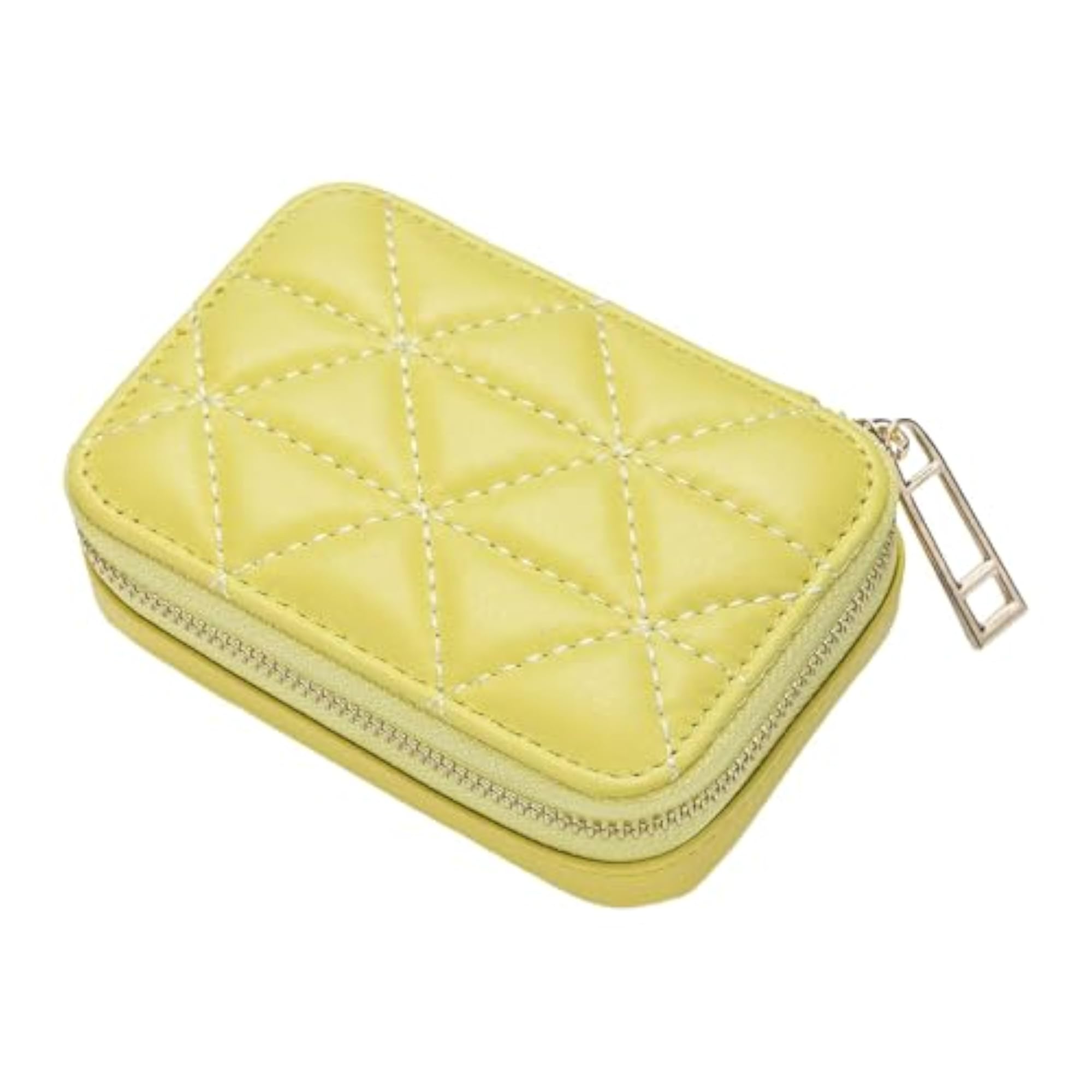 Portable Lipstick Case with Mirror for Holiday Gift, Yellow