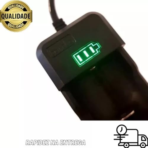 Carregador e 2 Baterias 26650