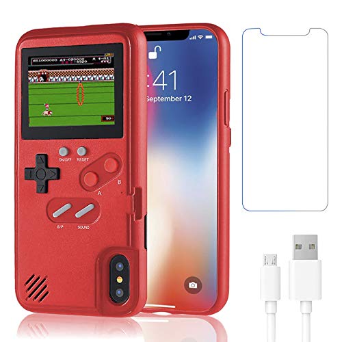 Gameboy Case for iPhone X/XS,Handheld Retro 36 Classic Games,Color Video Display Game Case for iPhone,Anti-Scratch Shockproof Phone Cover for iPhone WeLohas