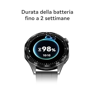 HUAWEI WATCH GT 4 46mm Smartwatch, Batteria fino a 2 settimane, Android e iOS, Analisi calorie, Monitoraggio avanzato della salute 24h, SpO2, GPS, 100+ sport, Versione italiana, Black