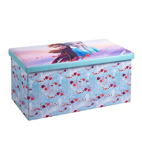 Idea Nuova Disney Frozen 2 Collapsible Toy Storage Bench and Ottoman, 14.5" H x 14.5" D x 25" L Idea Nuova Disney Frozen 2 Collapsible Toy Storage Bench and Ottoman, 14.5" H x 14.5" D x 25" L
