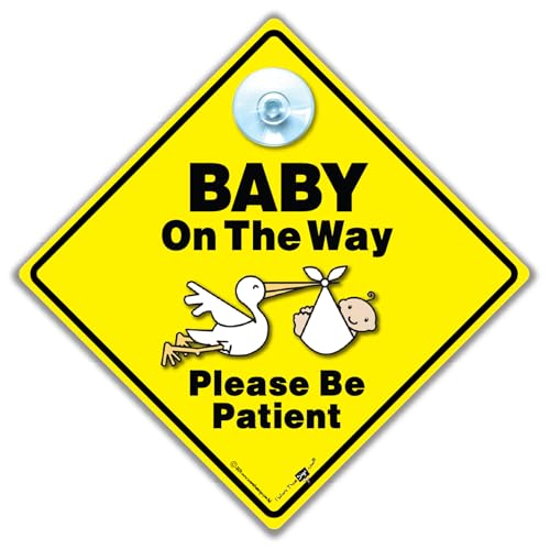 Baby On The Way Please Be Patient Car Sign, Baby On Board Sign