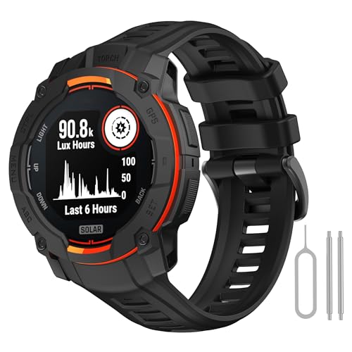 22mm �o���h Compatible for Garmin Instinct 3 45mm�C�X�|�[�c�V���R�����X�g�����o���h (��)