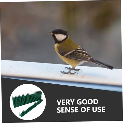 Pointes anti-pigeons plastique vert avec 10 ensembles modulables de protection