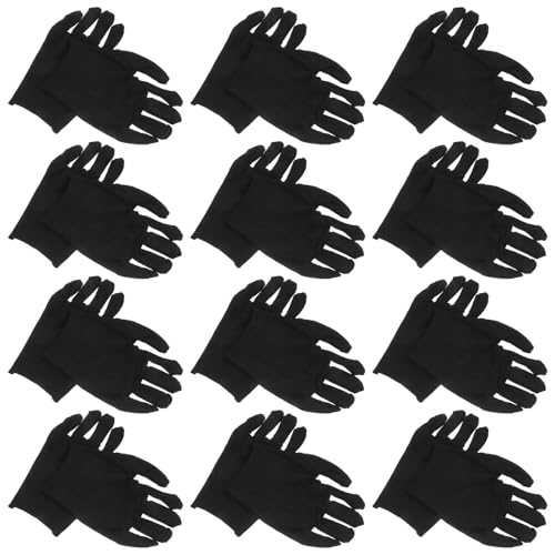 Guantes de algodón negros NUOBESTY talla M contra el desgaste manual en el trabajo