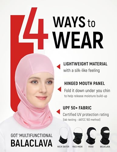 Image of UPF 50+ Balaclava Ski Mask for Men Women - UV Face Mask Motorcycle Shiesty | Windproof, Breathable, Hinge Design, Full & Half Face Coverage, Fits Under Helmet, Snowboarding, Skiing