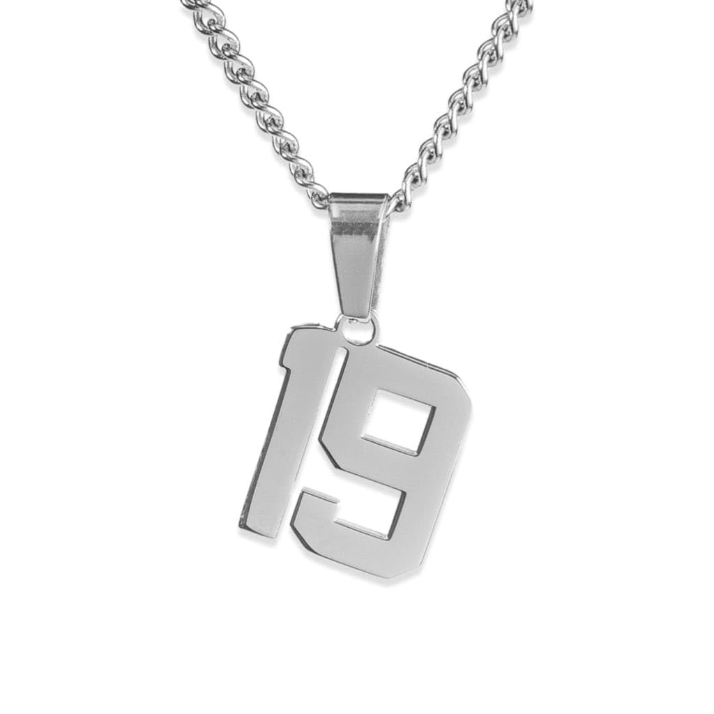 Custom Number Necklace - Stainless Steel Sports Chains - Personalized Jersey Number Necklaces for Men and Women Athletes - Stainless Steel Baseball/