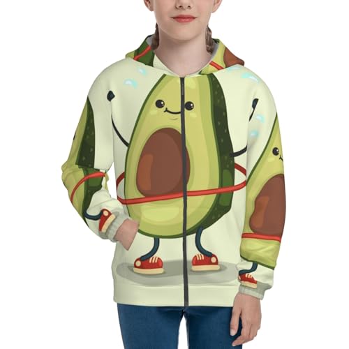 Mushrooms and Skull Kid Hoodies Boys Zip Up Sweatshirts Girls Pullover with Pocket3
