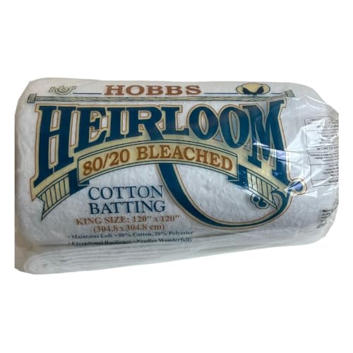 Hobbs Heirloom Bleached 80/20 King Package- 120" x 120"