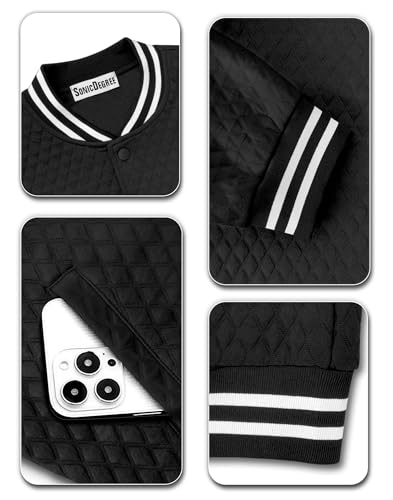 Image of Big and Tall Varsity Jacket Men's Lightweight Letterman Baseball Jacket | Waffle Causal College Bomber Jacket
