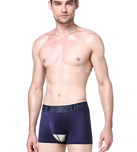 Zuku Life Underwear Basic Shortboxer - Bóxer para Hombre Mesh Trunk (Azul M) Cover