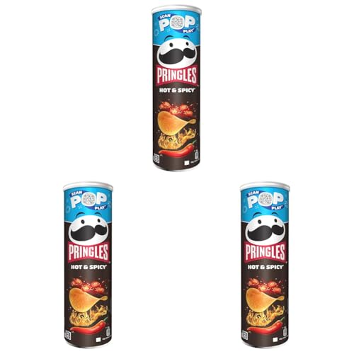 Pringles Hot & Spicy 185g (packaging puede variar) (Paquete de 3)