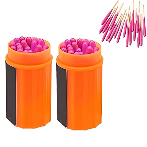 Waterproof Matches Fire Starter Survival Kit Stormproof Matches for Camping Emergency Matches Waterproof with Case for Hiking Camping Outdoor Survival (40Pcs)