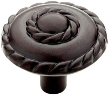 Brainerd Double Rope Knob Flat Black Cabinet Pull